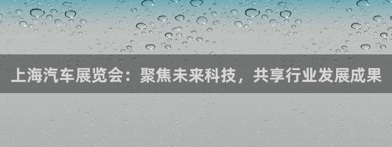 果博平台开户电话是多少：上海汽车展览会：