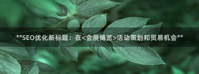 果博注册平台怎么注册：**SEO优化新标题：在<会展博览>活动策划和贸易机会**