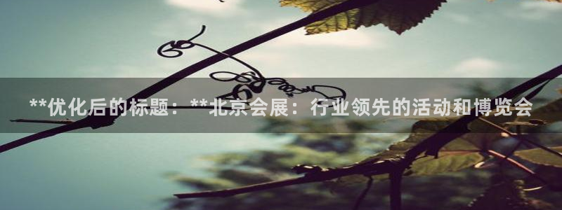 果博公司客服微信公众号：**优化后的标题：**北京会展：行业领先的活动和博览会