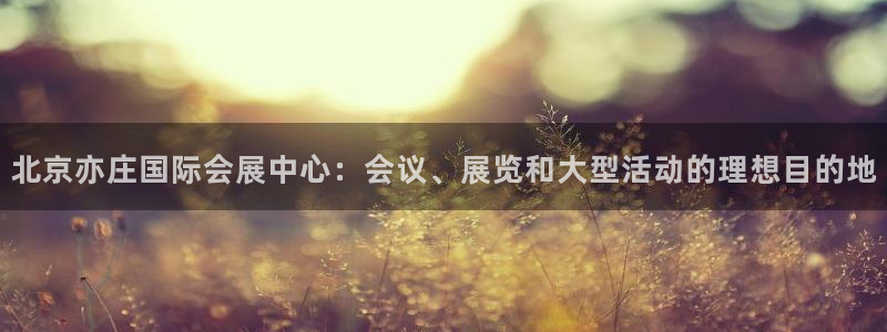 果博注册平台怎么注册：北京亦庄国际会展中心：会议、展览和大型活动的理想目的地